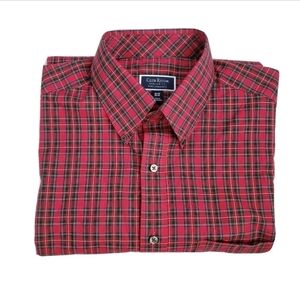 Club Room Regular Fit Red Plaid Button Down Shirt